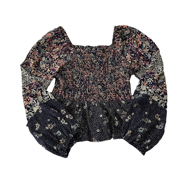 Angie Square Neck Boho Peasant Blouse - Picture 10 of 11